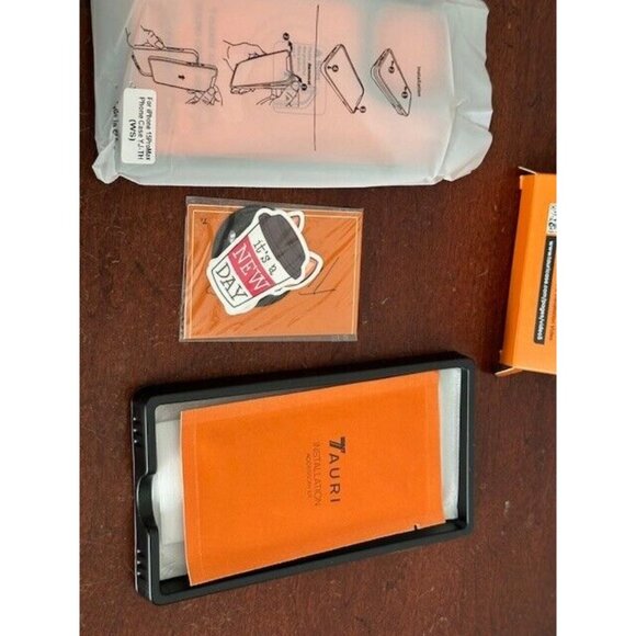 iPhone 15 Pro Max Case TAURI Gray Clear Tempered Glass Protector Camera Cover - Picture 6 of 8